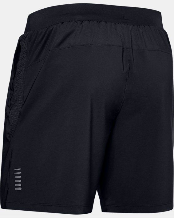Shorts UA Qualifier Speedpocket Branded 18 cm Linerless da uomo, Black, pdpMainDesktop image number 5